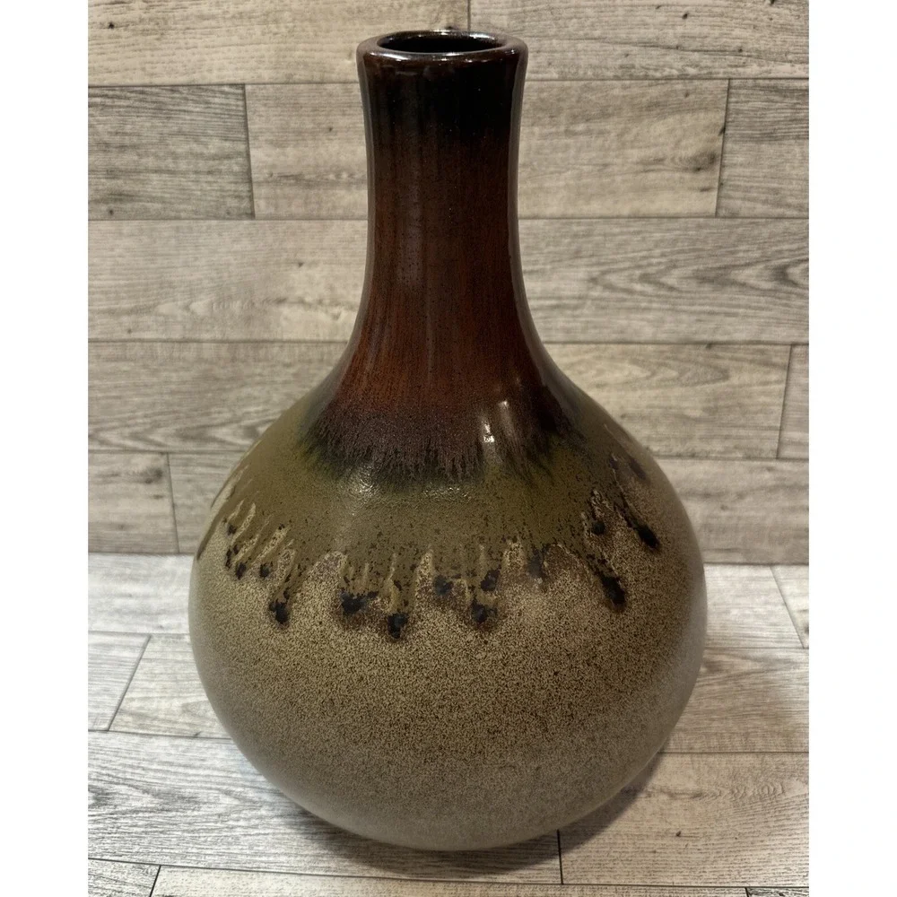 Drip Glaze Pottery Vase‎ 10.5x7